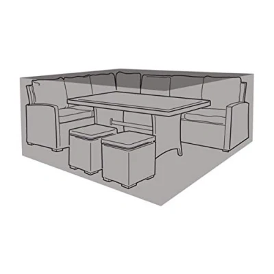 Image of Garland Large Casual Dining Set Cover Black, 5 Year Warranty