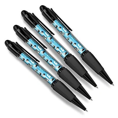 Image of Destination Vinyl ltd 4 x Matching Ballpoint Pens Cartoon Penguins Iceberg Ice #3174