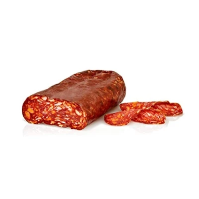 Image of Spianata from Calabria, Typical Italian Spicy Salami with hot Chili, Half, Salumi Pasini, 900 gr
