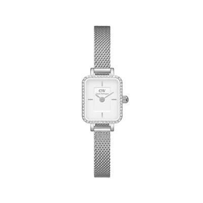Image of Daniel Wellington DW00100732 Ladies Quadro Mini Lumine Silver 15mm Watch