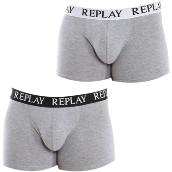 Image of Replay Mens Pack 2 Boxers I101005 men Grey Size 2XL