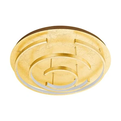 Image of Eglo Lighting Pozondon Integrated Led Semi Flush Light Gold Coloured EG98488
