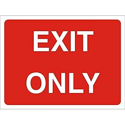 Image of Seco Exit Only Sign, 600mm x 450mm 3mm Foam PVC