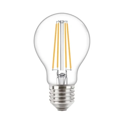 Image of Philips CorePro 7W (60W Replacement) LED Lamp, E27 Edison Screw, Non Dimmable, Warm White, A60 Clear Bulb