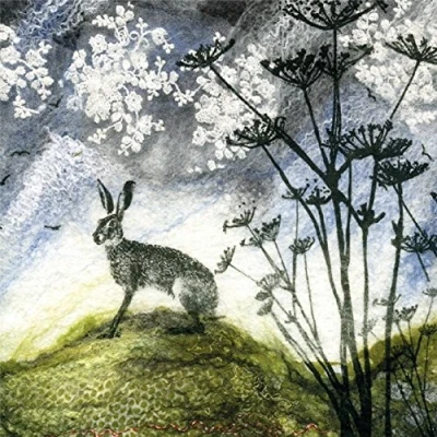 Image of Artistic Greeting Card (MG6222) Blank/Birthday Hare and Hogweed Crafted Range