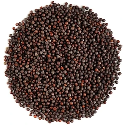 Image of Black Mustard Seeds Whole Organic Brown Seed Spicy Ingriedient Dark 200g
