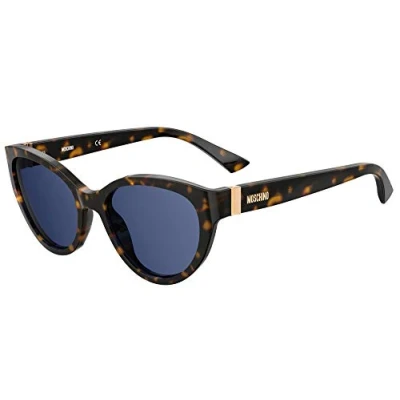 Image of Moschino MOS065/S Dark Havana/Blue 55/19/140 women Sunglasses
