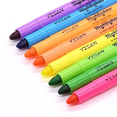 Image of YISAN Gel Highlighter, Bible Dry Highlighter Marker Pens, No Bleed, 8 Assorted Colors 20222