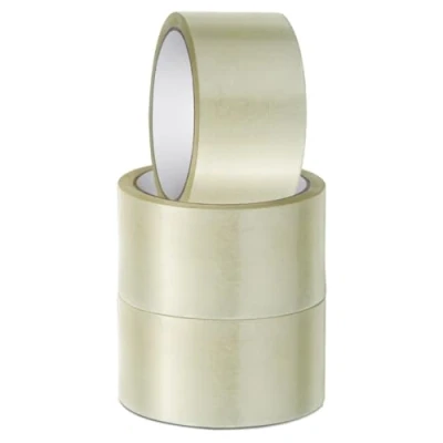 Image of K MART 3 Pack Packaging Tape Roll 48mm X 66m, Low Noise, Strong Adhesive Heavy Duty Clear Parcel for Packing boxes, Moving House Ideal Dispenser