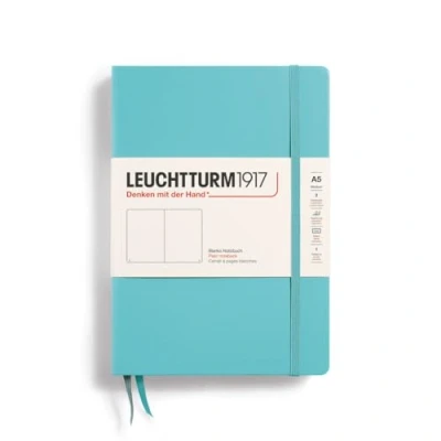 Image of LEUCHTTURM1917 363390 Notebook Medium (A5), Hardcover, 251 Numbered Pages, Aquamarine, Blank