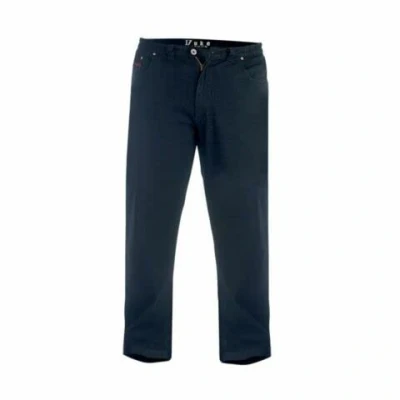 Image of D555 Duke Mens Kingsize Relaxed Comfort Fit Stretch Jeans Elasticated Waist Black 50 Long Leg (Balfour)