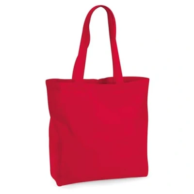 Image of Westford Mill W265 Organic Premium Cotton Maxi Tote Classic Red