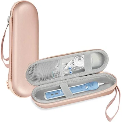 Image of ProCase Travel Case for Oral B Philips/Oral Pro Smartseries/IO Serie Sonicare Protective Clean Electric Toothbrush, Hard EVA Cover Storage Bag Holder with Mesh Pocket Accessoriesr Rosegold