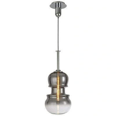 Image of Sonata Ceiling Pendant 29cm Round, 1 x E27, Polished Chrome, Graphite