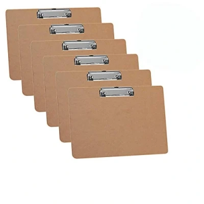 Image of Acrimet Clipboard Landscape Letter Size A4 (23 cm x 33 cm) Low Profile Clip (Hardboard) (6 Pack)