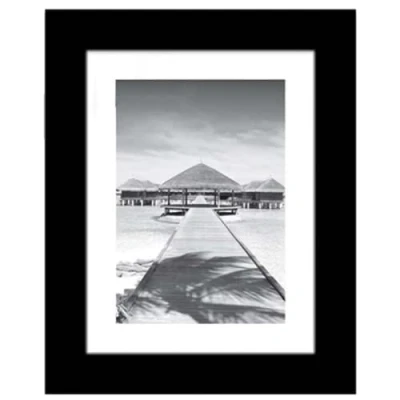 Image of Photo Frames Black 6&quot;x8&quot;, Wooden Frame, Glass Picture Freestanding and Wall Mountable Modern Portrait or Landscape Table Top (6&quot;x8&quot;)