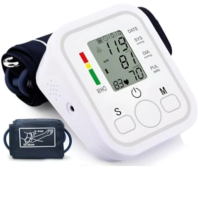 Image of SterlingEdge Automatic Blood Pressure Monitor Upper Arm BP Machine Digital LCD Display Heart Rate Detection Highly Accurate Professional,Home Use