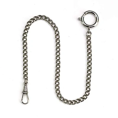 Image of Rapport London, Pocket Watch Chain, Silver with Ring