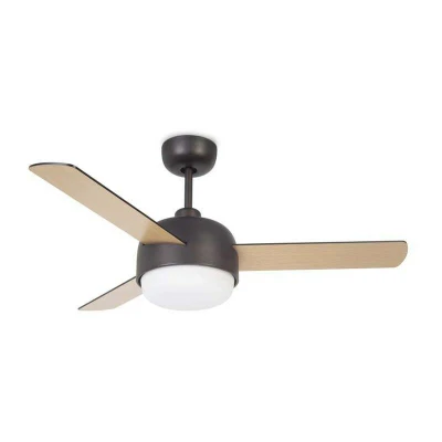 Image of Klar 2 Light Copper Ceiling Fan Brown, E27