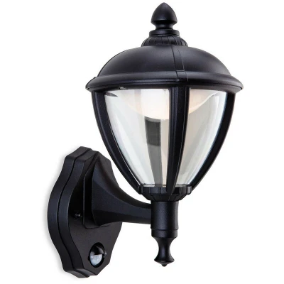 Image of Unite LED Outdoor Wall Lantern, PIR Black IP44
