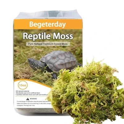 Image of Begeterday 430g Pure Natural Reptile Moss for Humidity, Great Snakes, Turtle and Other Reptiles, Good Terrariums Reptiles &amp; Amphibians