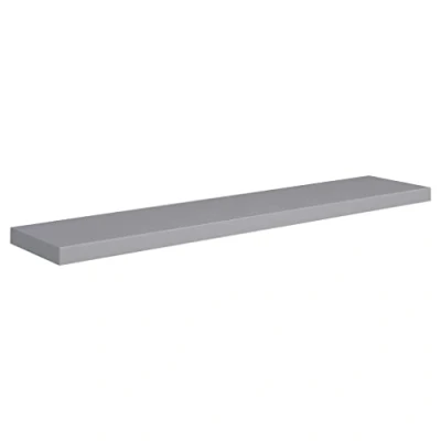 Image of vidaXL Floating Wall Shelf with Invisible Mounting System: Stylish Display in Grey Ideal for Books, Collectibles &amp; Decoratives Crafted from Durable Honeycomb MDF and Metal Frame Dimen...