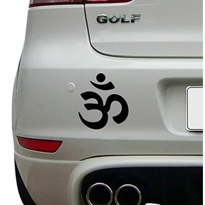 Image of Om or Aum Symbol Hindu Yoga Black White Options Sticker Decal Vinyl (Black)
