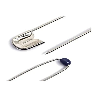Image of Prym Safety Pins, Alloy Steel Plastic, Silver, 48mm