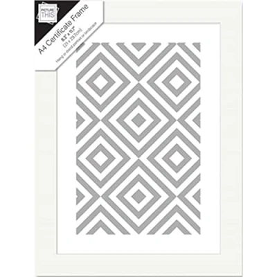 Image of Photo Frames White A4, Wooden Frame, Glass Picture Freestanding and Wall Mountable Modern Portrait or Landscape Table Top (A4)