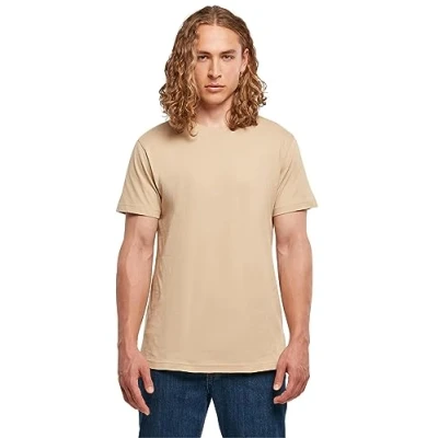 Image of Build your Brand Men&#039;s Basic Round Neck T Shirt Shirt, Unionbeige,