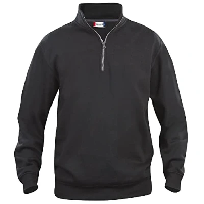 Image of Clique Unisex Adult Basic Half Zip Sweatshirt (3XL) (Black)
