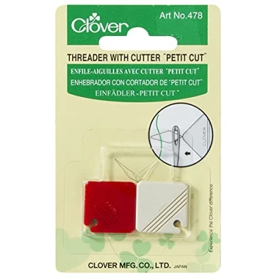 Image of clover Threader with Cutter Petit Cut, 1,White
