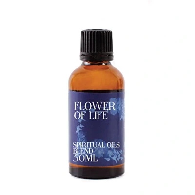 Image of Mystix London Flower of Life Spiritual Pure &amp; Natural Essential Oil Blend 50ml for Diffusers, Aromatherapy Massage Blends Perfect as a Gift Vegan, GMO Free