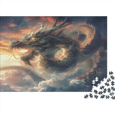 Image of Dragon Jigsaw Puzzles for Adults 1000 Piece Adults,JigsawPuzzle Pieces Challenging Puzzle Games 1000pcs (75x50cm)