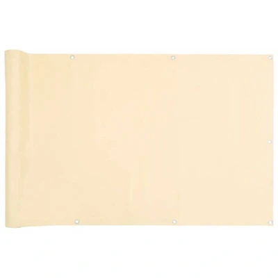 Image of vidaXL Balcony Privacy Screen Cream 500x90 cm PVC
