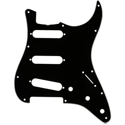 Image of Fender Pickguard S/S/S For Stratocaster &#039;60s Vintage Style 11 Hole 3 Ply Black