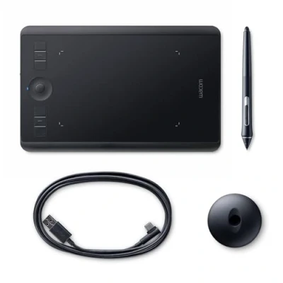 Image of Wacom Intuos Pro S Black with Bluetooth Drawing Tablet Pen, Stylus Battery free &amp; Pressure sensitive, Compatible Windows Mac, Perfect for Drawing, Professional Graphics Design
