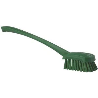 Image of Vikan 41862 Hand Held Brush, Polypropylene, Polyester Bristle, 15 3/4&quot;, Green