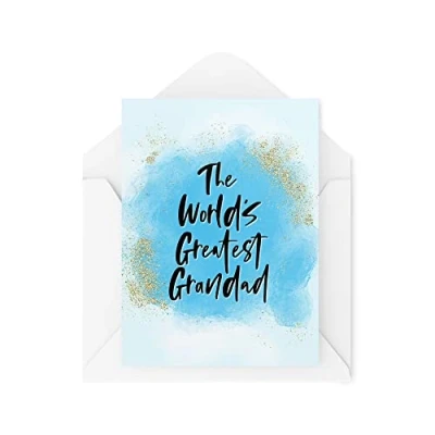 Image of Funny Novelty Greeting Cards The World&#039;s Greatest Grandad Birthday Father&#039;s Day Grandpa Dad Grandparent Joke CBH1203