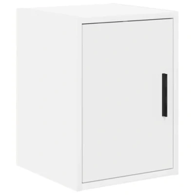 Image of vidaXL Garage Wall Cabinet White Engineered Wood Spacious, Durable, Easy Maintenance Compartment Storage for Garage/Office/Workshop 40x30x41cm