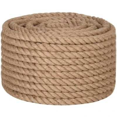 Image of vidaXL Jute Rope 25 m Long 24 mm Thick