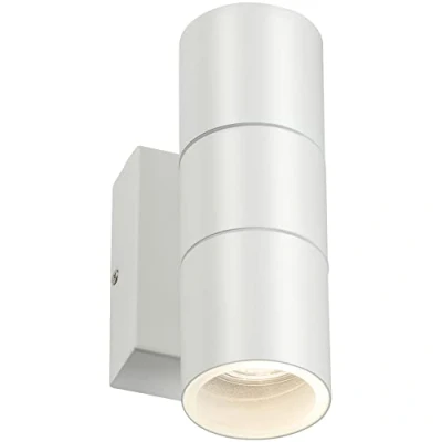 Image of Modern External Exterior Up Down GU10 IP54 Rated Outdoor Security Wall Mounted Light Dusk to Dawn Photocell Sensor Mains 240V