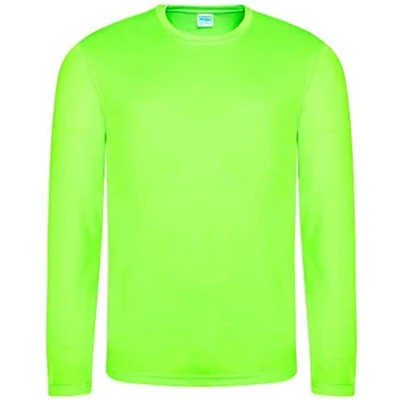 Image of AWDis Long Sleeve Cool T Electric Green