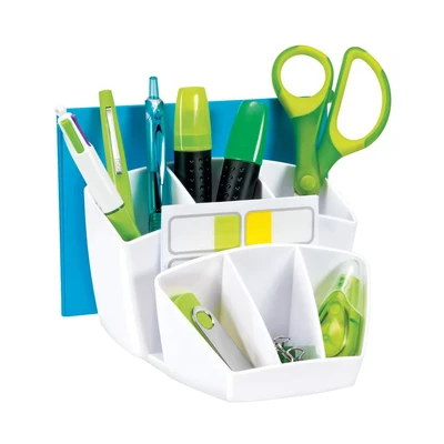 Image of CEP Gloss 8 Compartment Desktop Organizer Arctic White