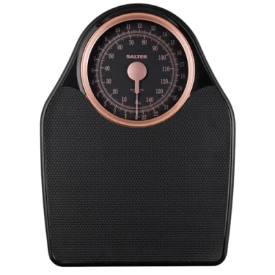 Image of Salter 145 RGFEU16 Doctor Style Mechanical Bathroom Scale Body Weighing Scales, 150 KG Capacity, Easy Read Dial, Rotating Pointer, Large Platform, For Weight/Fitness, No Battery Required, Rose Gold