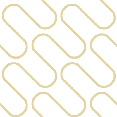 Image of Catherine Lansfield Linear Curve Geometric Wallpaper Natural