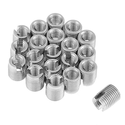 Image of Uxsiya 20pcs Stainless Steel SUS303 Self Tapping Slotted Screw Thread Insert M3 x 6mm, Inserts Reinforcing Repair Tool