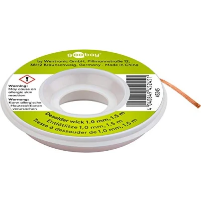 Image of Fixpoint 45245 Desolder Wick, 1.0mm Diameter, 1.5m Length