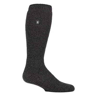 Image of HEAT HOLDERS Mens Long Leg Outdoor Merino Wool Thermal Socks with Reinforced Heel and Toe for Winter (6 11, Black)