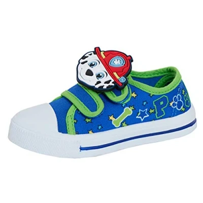Image of Paw Patrol Boys Canvas Pumps Blue/Green UK 8 Child